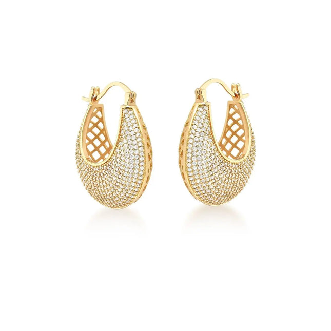 Hoop full zirconia earrings