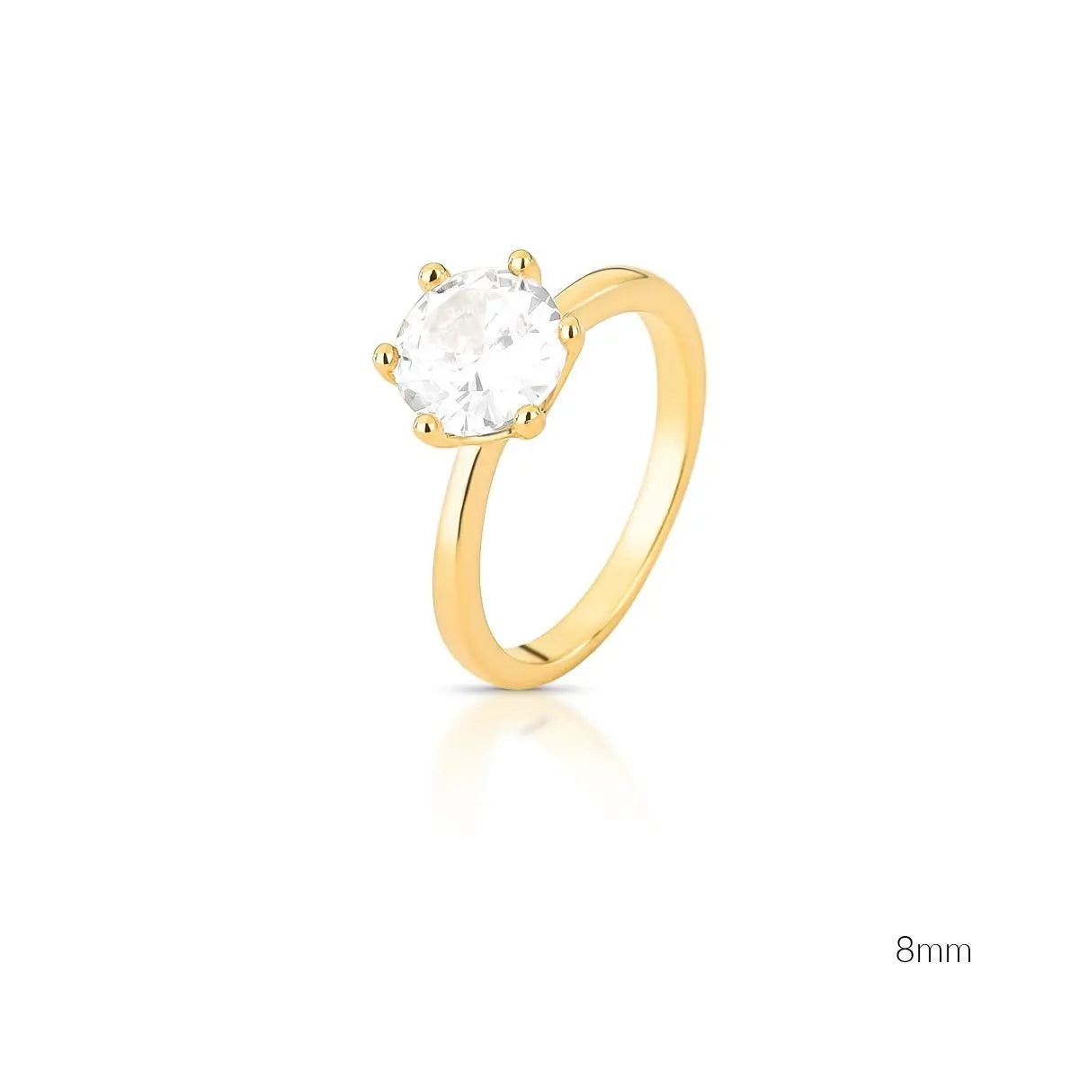 Gold Statement Solitaire Ring