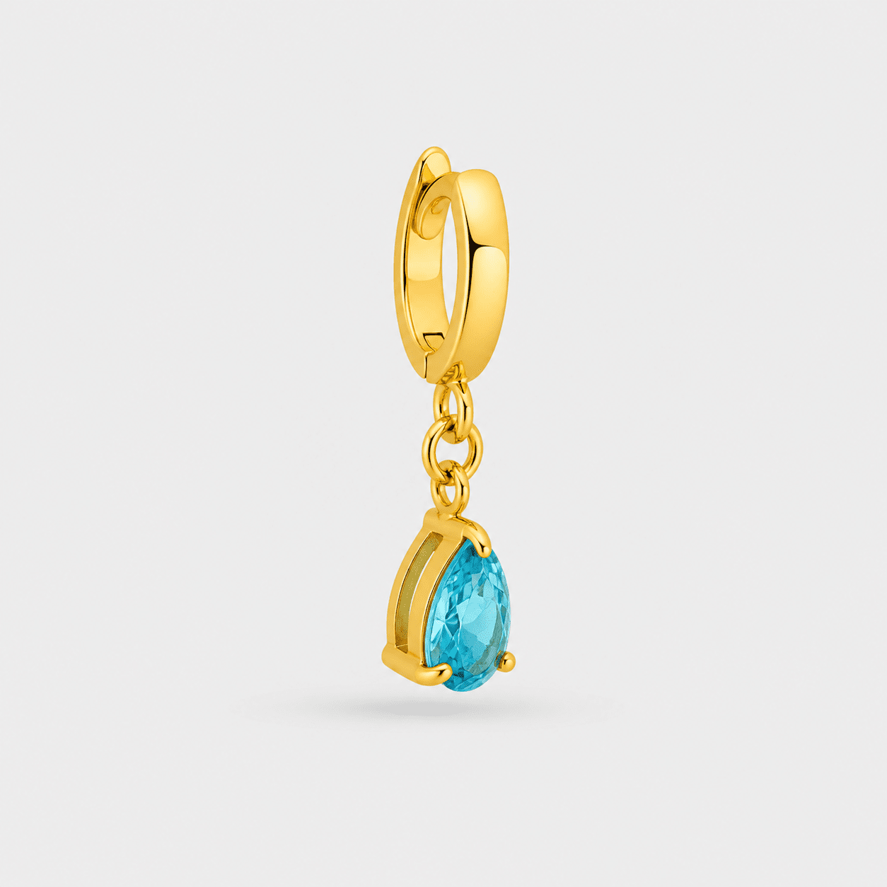 March Birthstone Charm gold Plated [Villa Valentina]