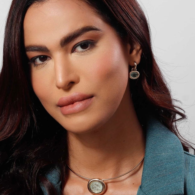 Fusion Tourmaline crystal  round set