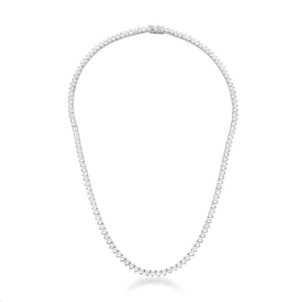 Sterling Silver Tennis Riviera zirconia necklace