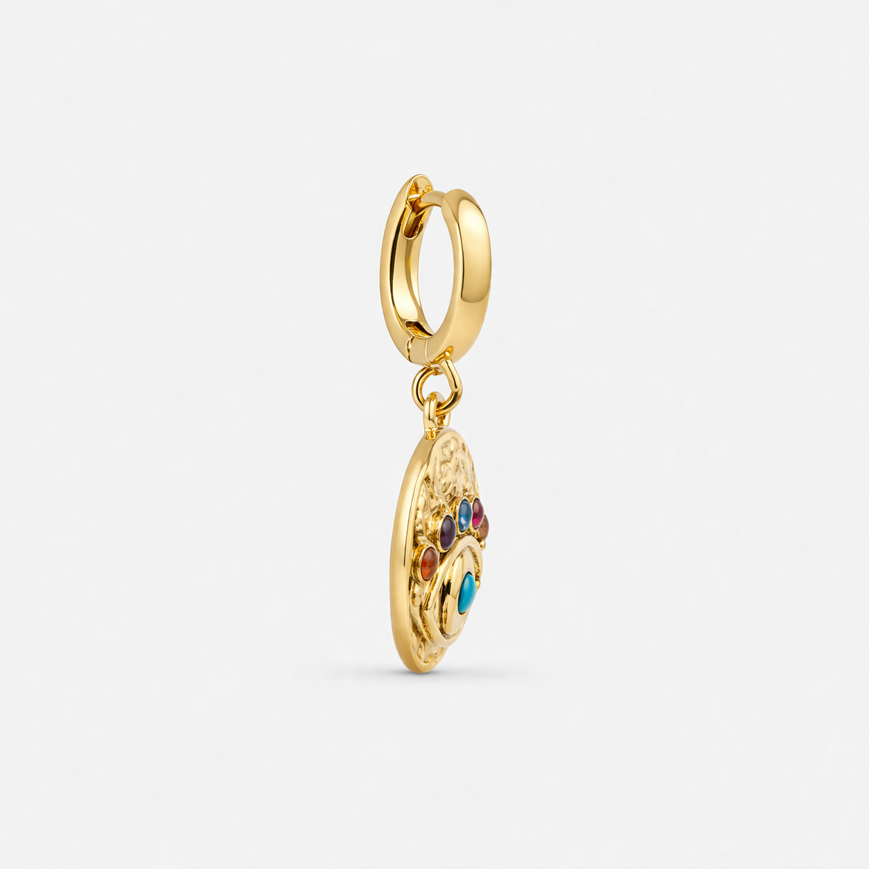 Gold Plated Multicolour Mandala Charm [Villa Valentina]