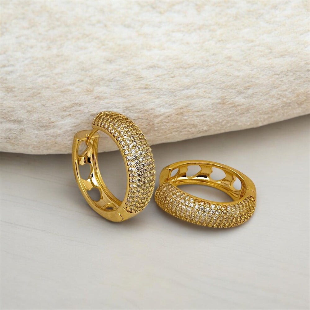 Cubic Zirconia Hoop Earrings