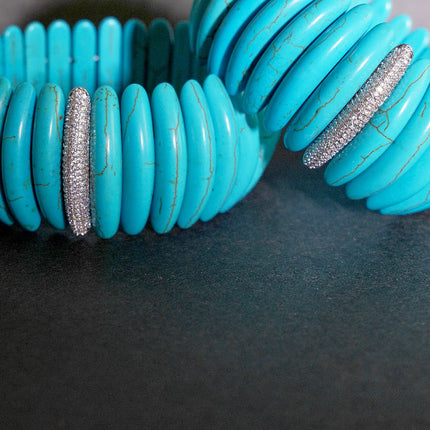 Turquoise thick bracelet