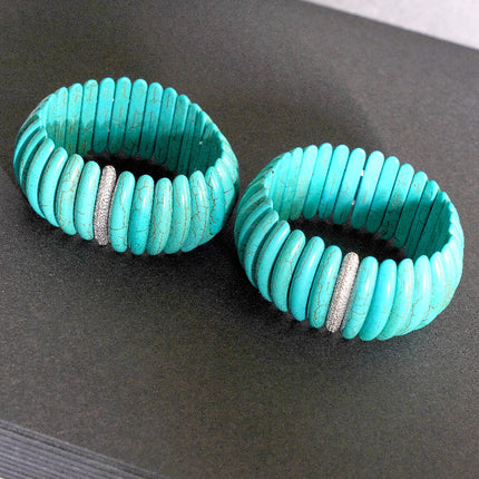 Turquoise thick bracelet