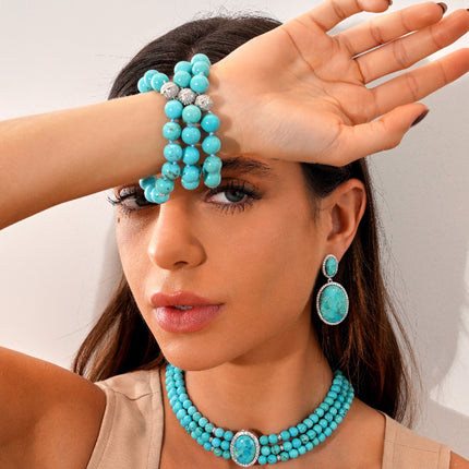 Turquoise balls bracelet