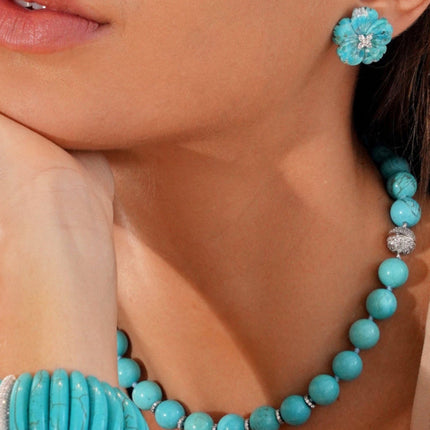 Turquoise thick bracelet