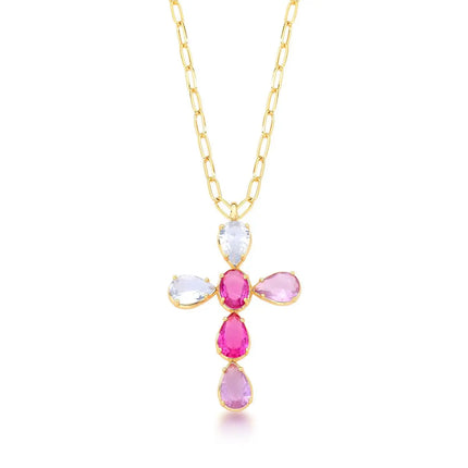 Crystal cross necklace