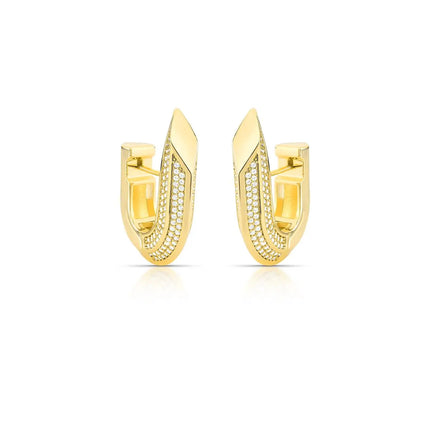 Hoop zirconia earrings