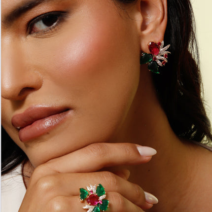 Crystal colours earrings