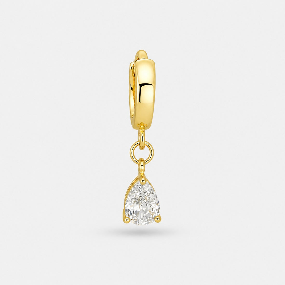 April Birthstone Charm gold Plated [Villa Valentina]