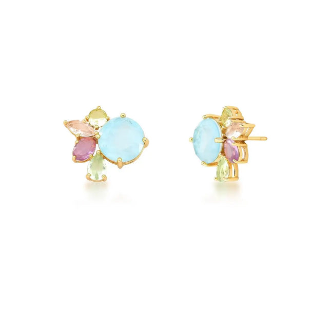 Crystal colourful earrings