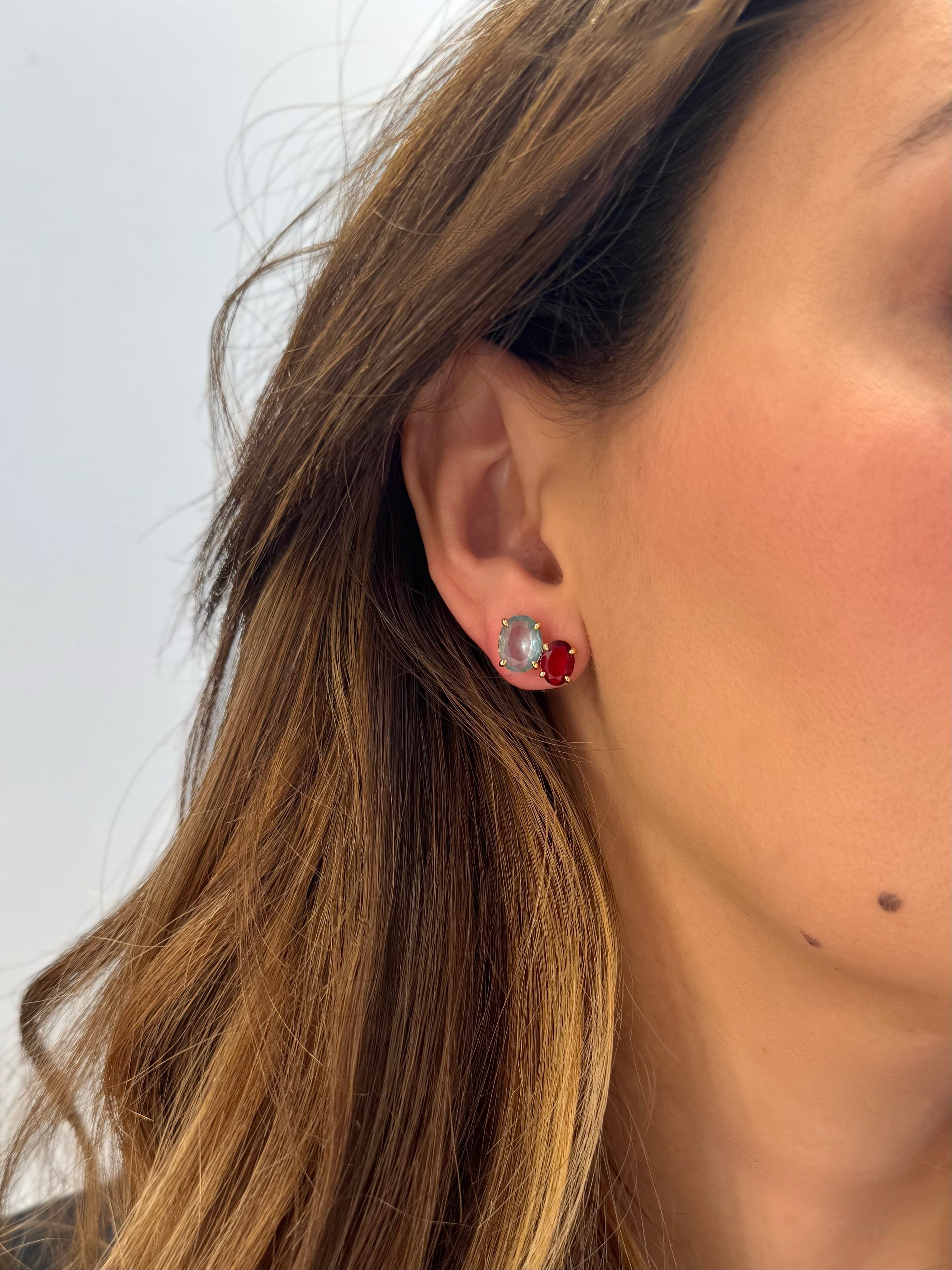 Colourful crystal Stud Earrings