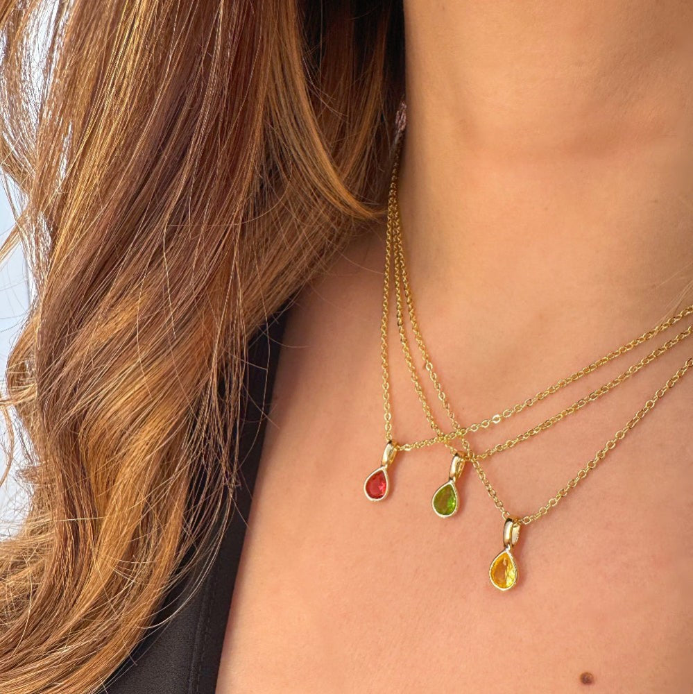 June birthstone chain necklace