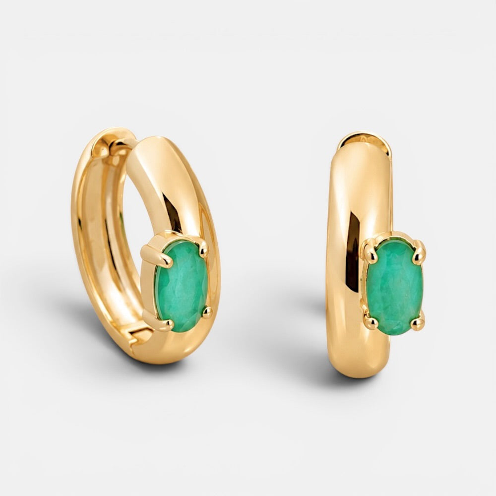 Tourmaline Hoop Earrings [Villa Valentina]