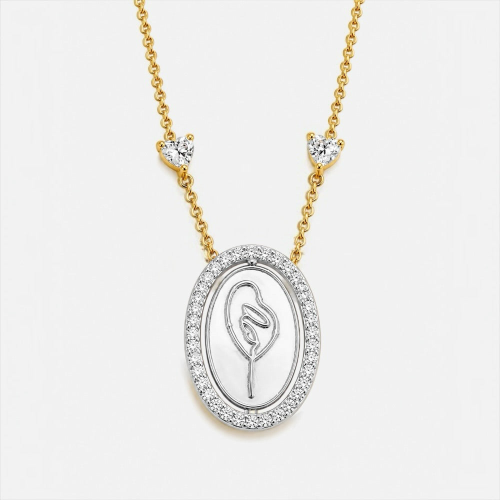 Oval Virgin Mary Necklace
