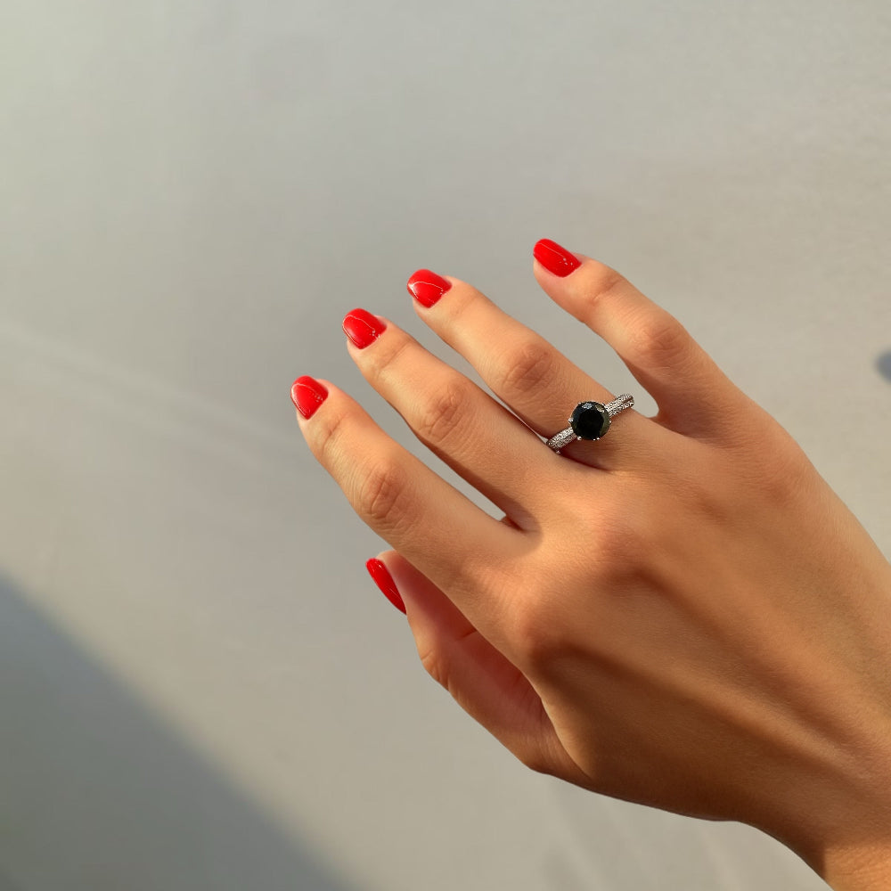 Emerald Solitaire Ring [Villa Valentina]