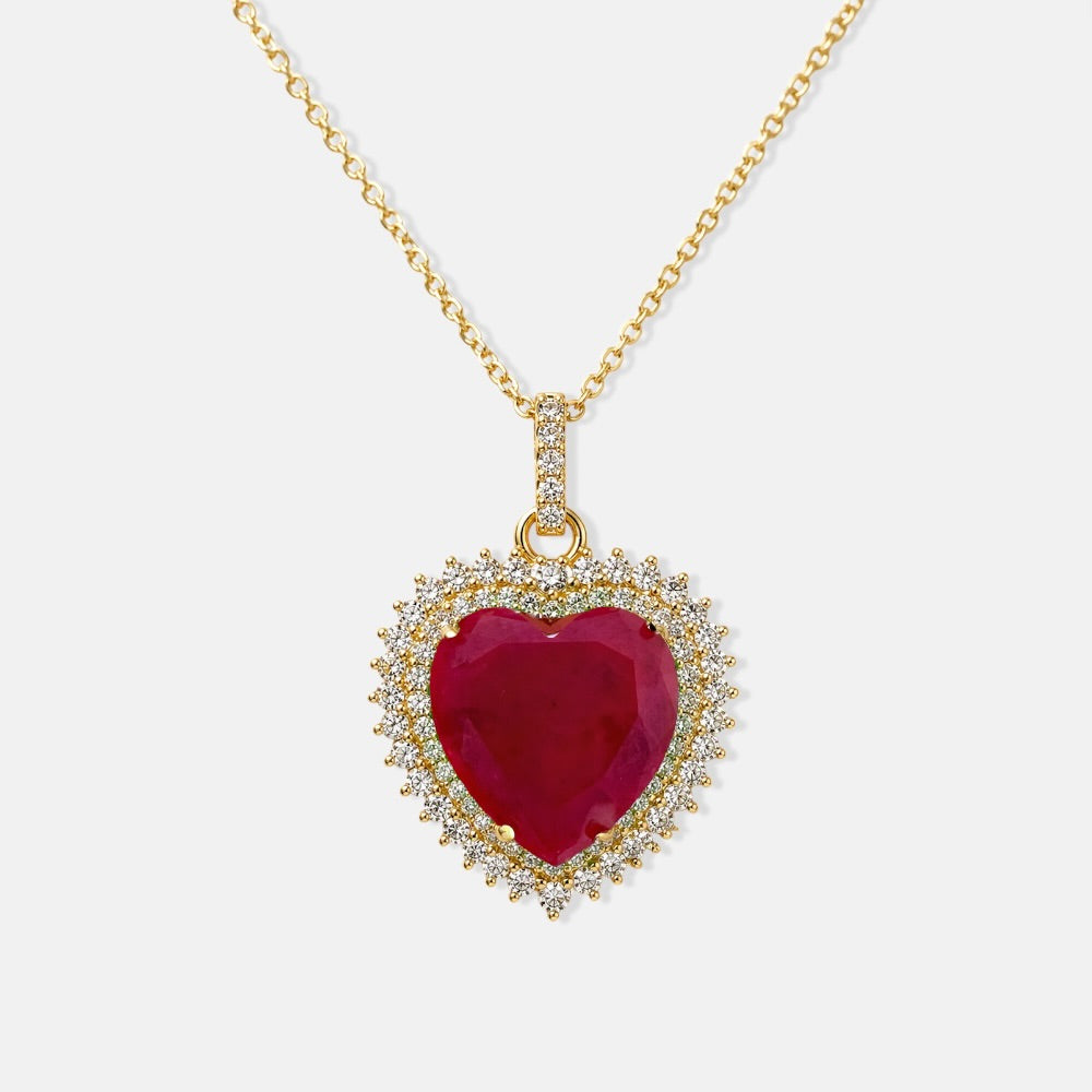 Gold Plated Heart Necklace [Villa Valentina]