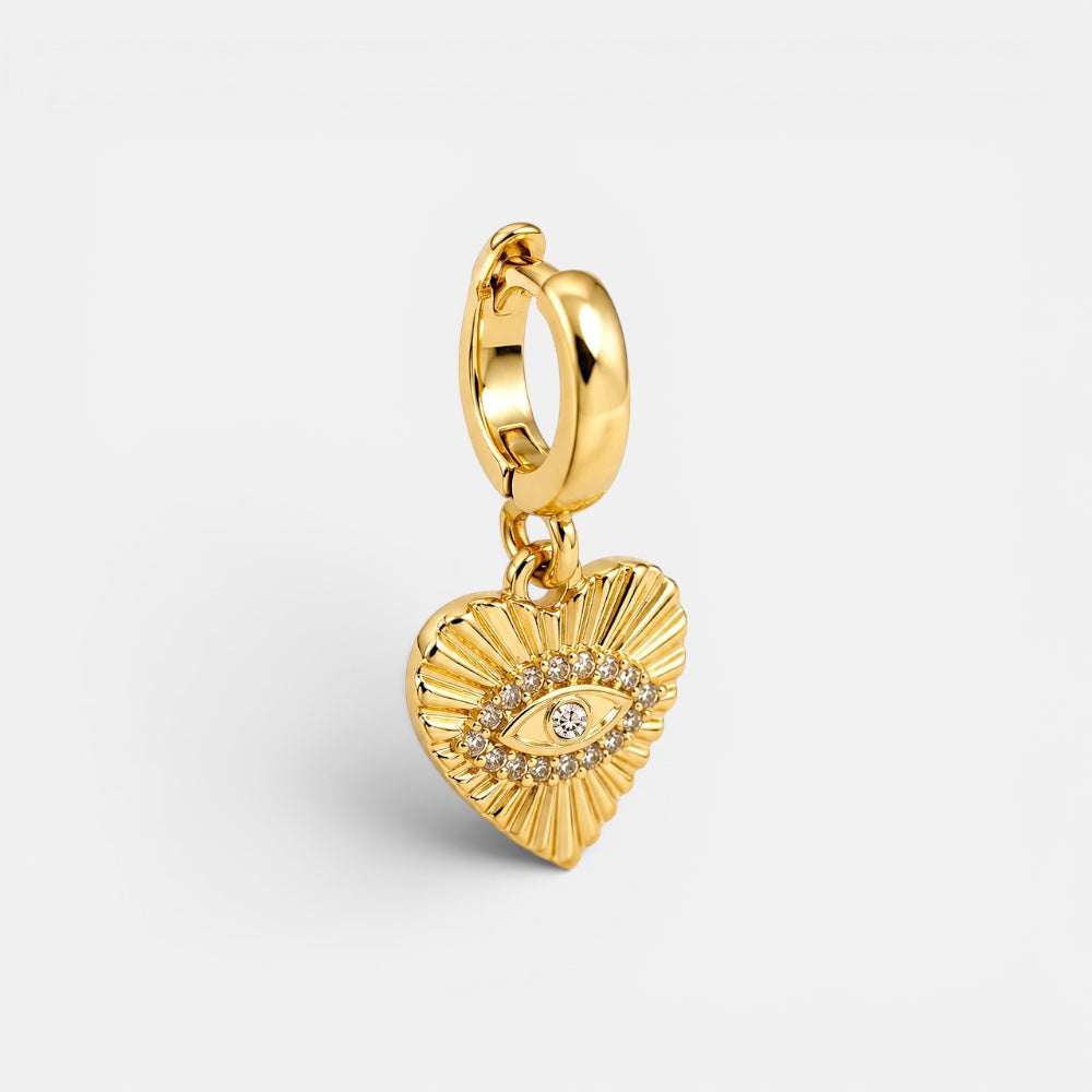 Gold plated Evil Eye zirconia charm 