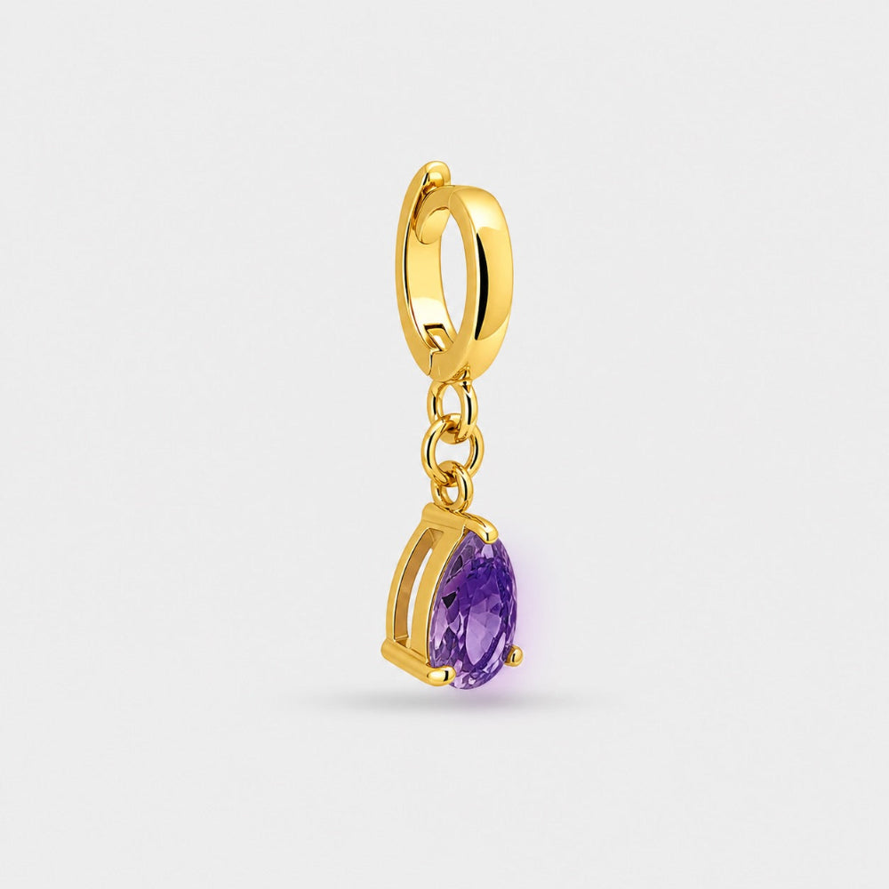 Gold plated birthstone charm 