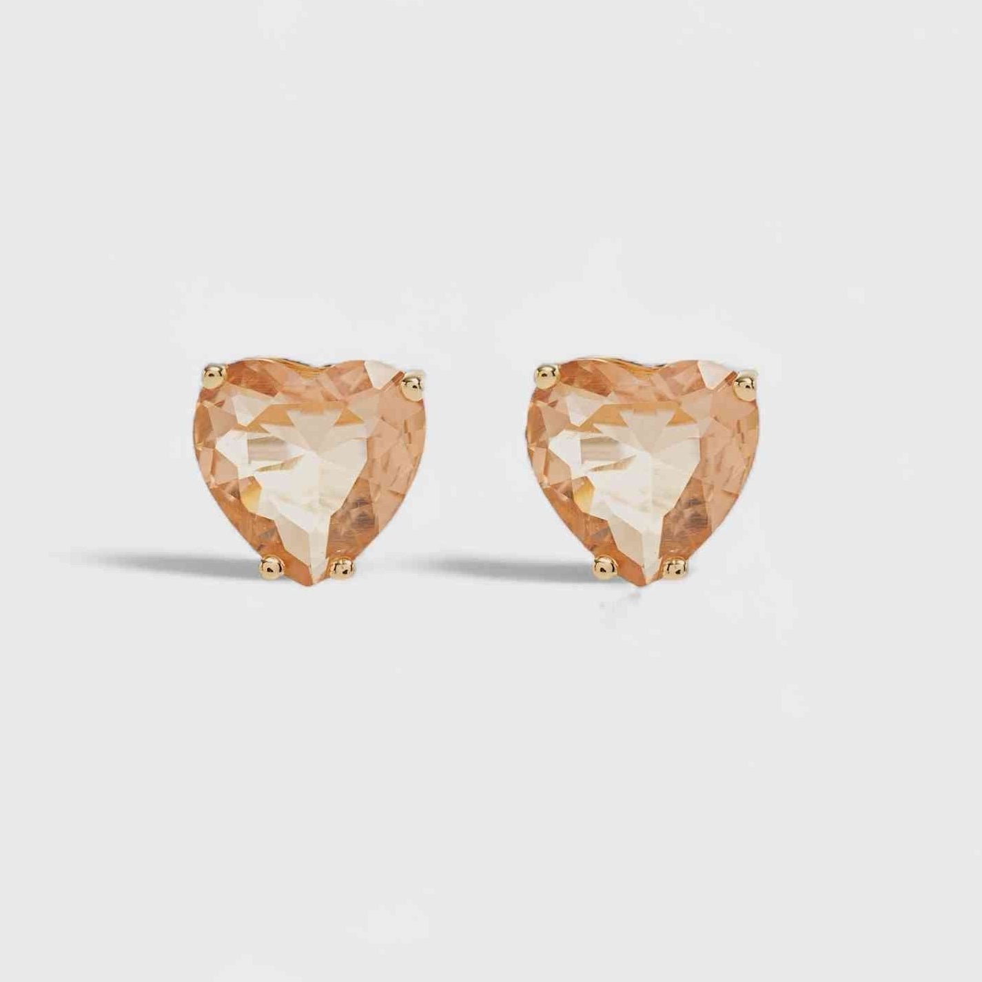 Heart crystal earrings