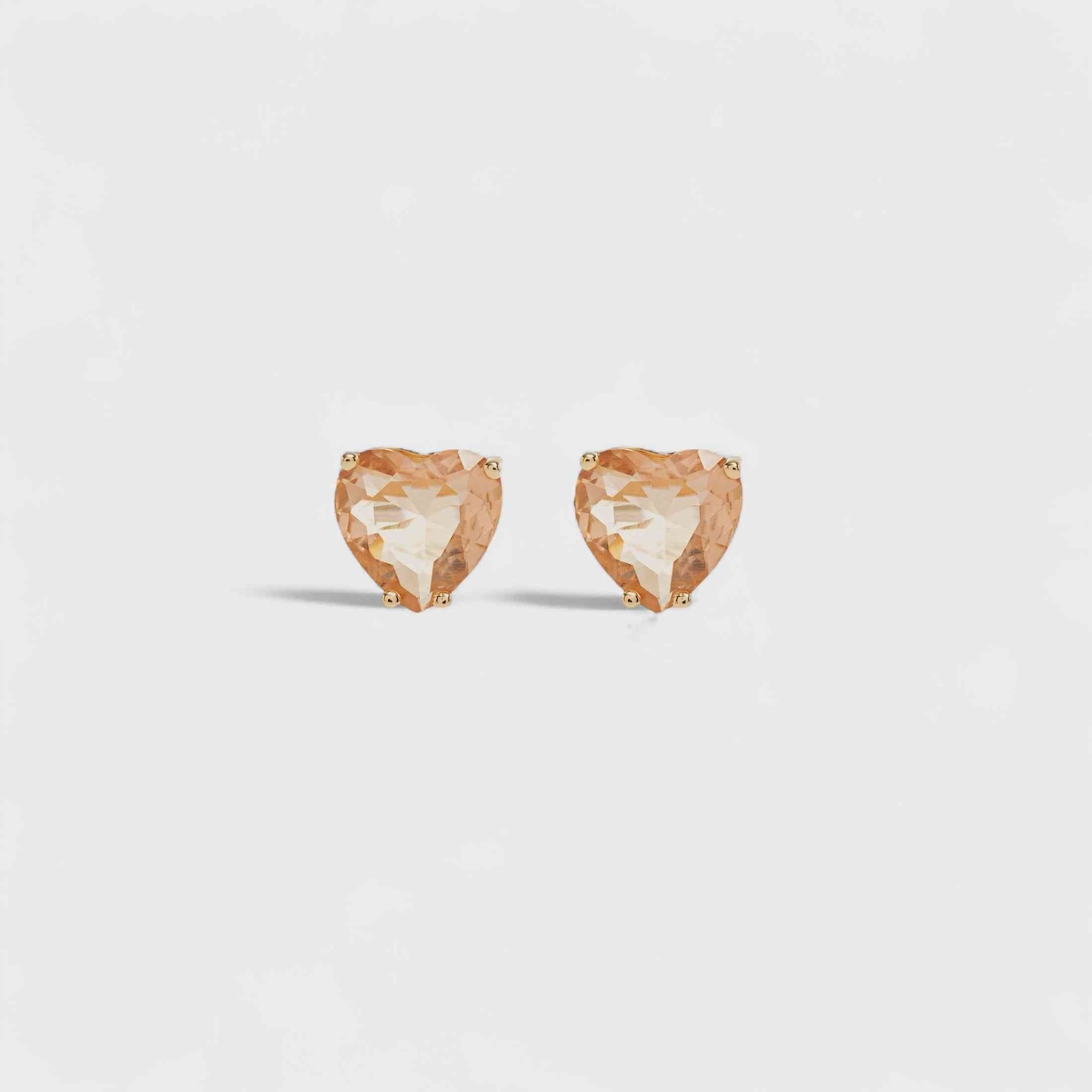 Heart crystal earrings