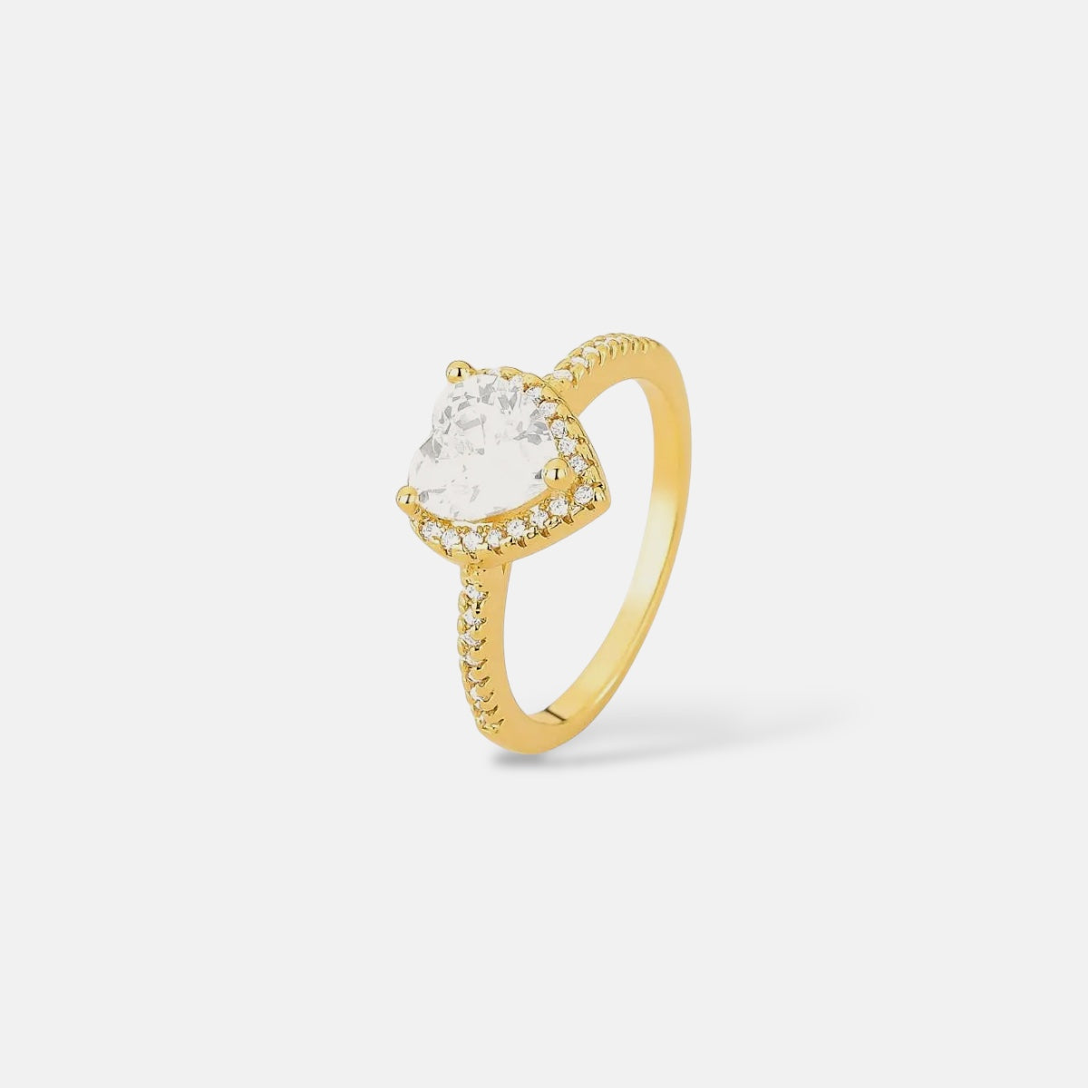Heart zirconia ring