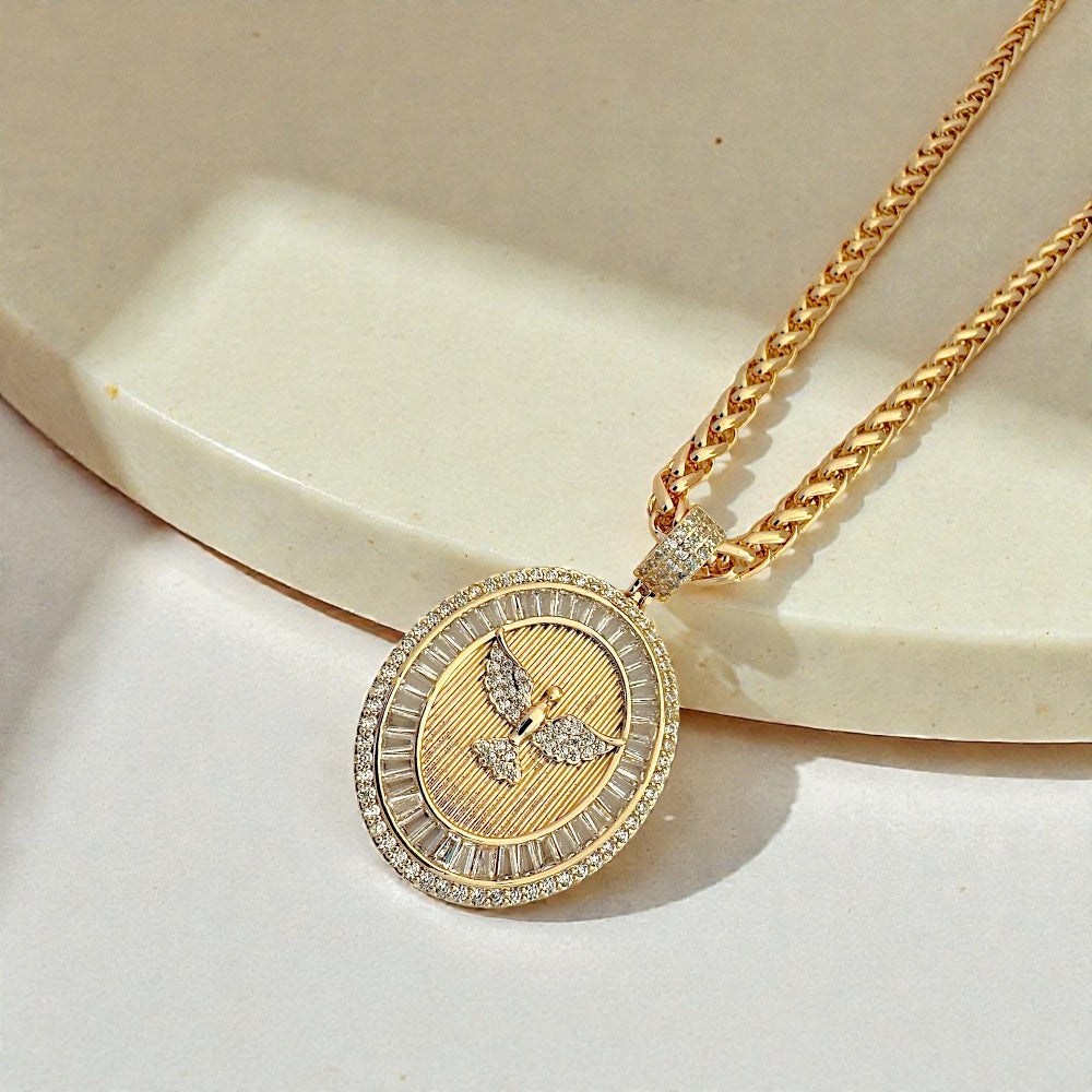 ‘Holy spirit’ zirconia necklace