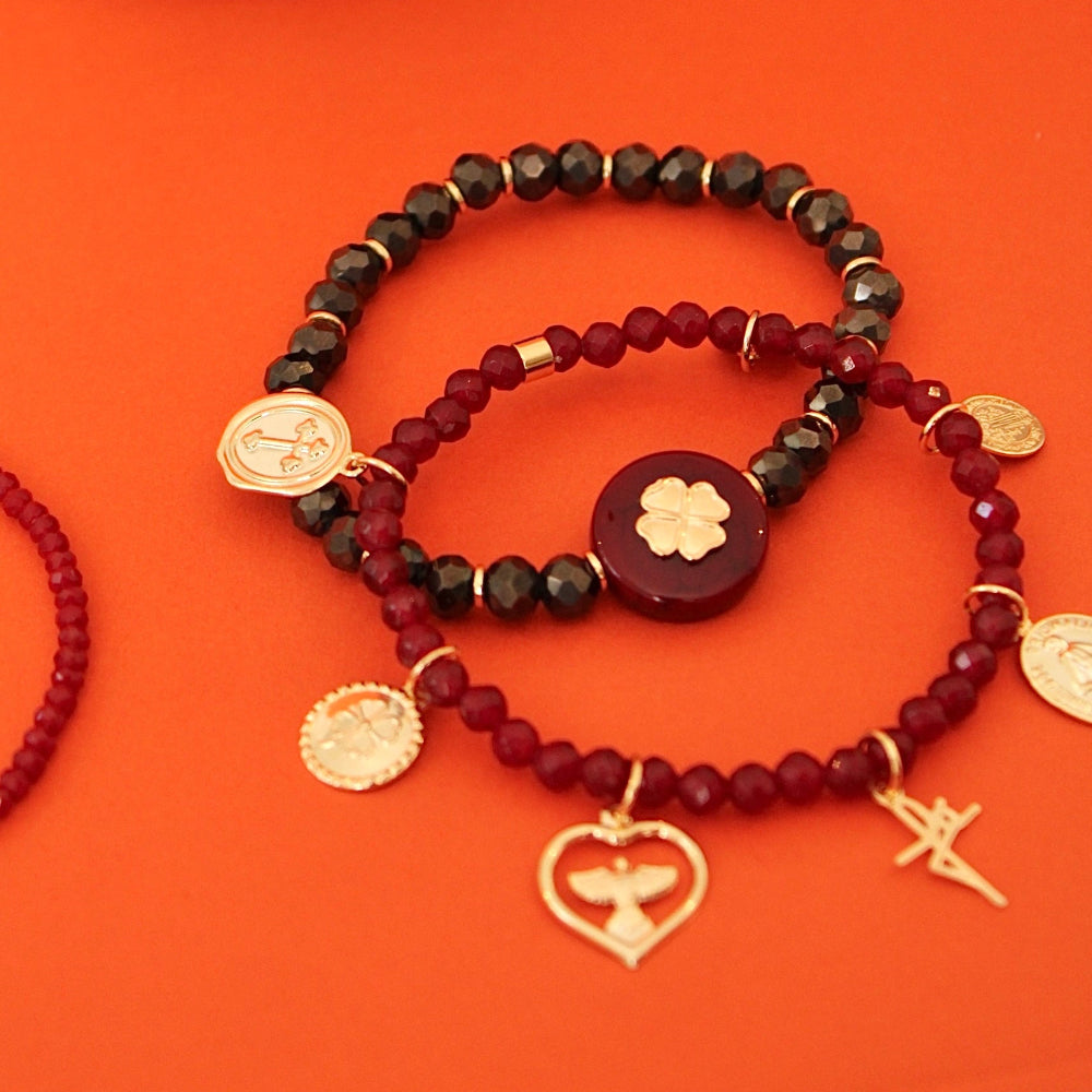 Gold Stretch Charm Bracelet