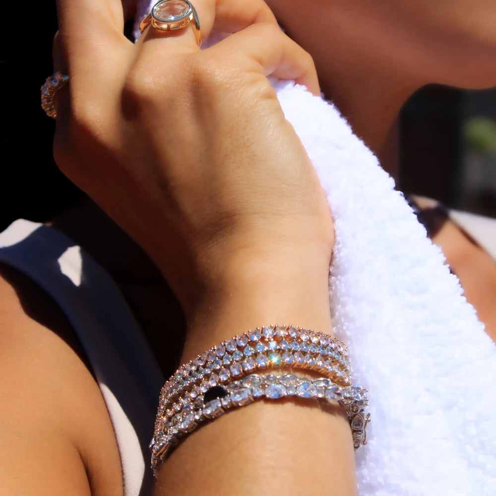 Silver Tennis Zirconia Bracelet for Women [Villa Valentina]