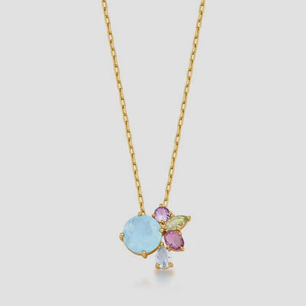 Colourful crystal necklace