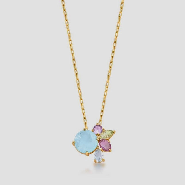 Colourful crystal necklace