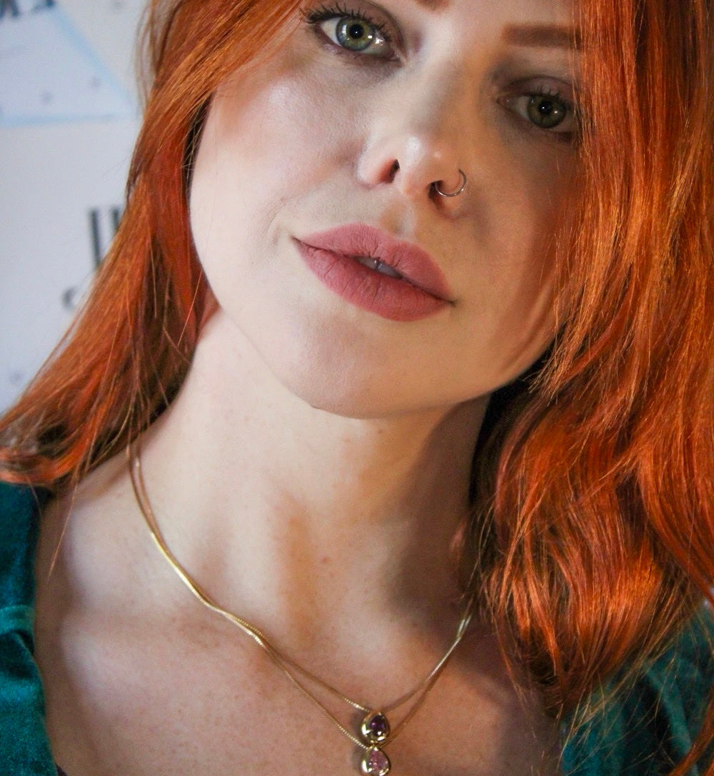 Gold October Birthstone Necklace