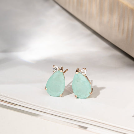 Tourmaline earrings and ear cuff