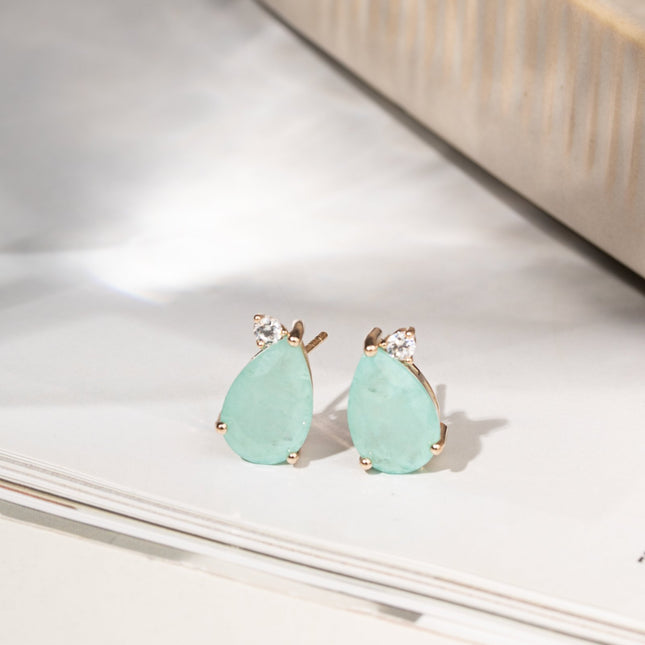 Tourmaline earrings and ear cuff
