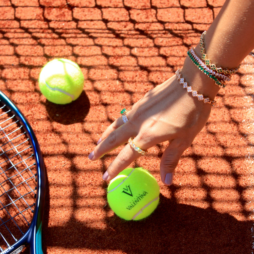 Tennis bracelet stack outfit inspiration 