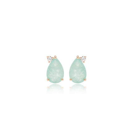 Tourmaline earrings and ear cuff