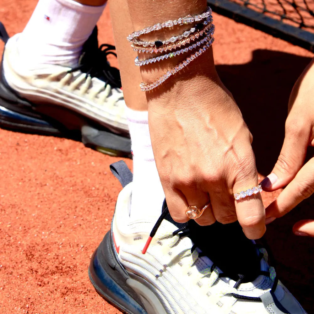 Colourful Flower Tennis Bracelet [Villa Valentina]