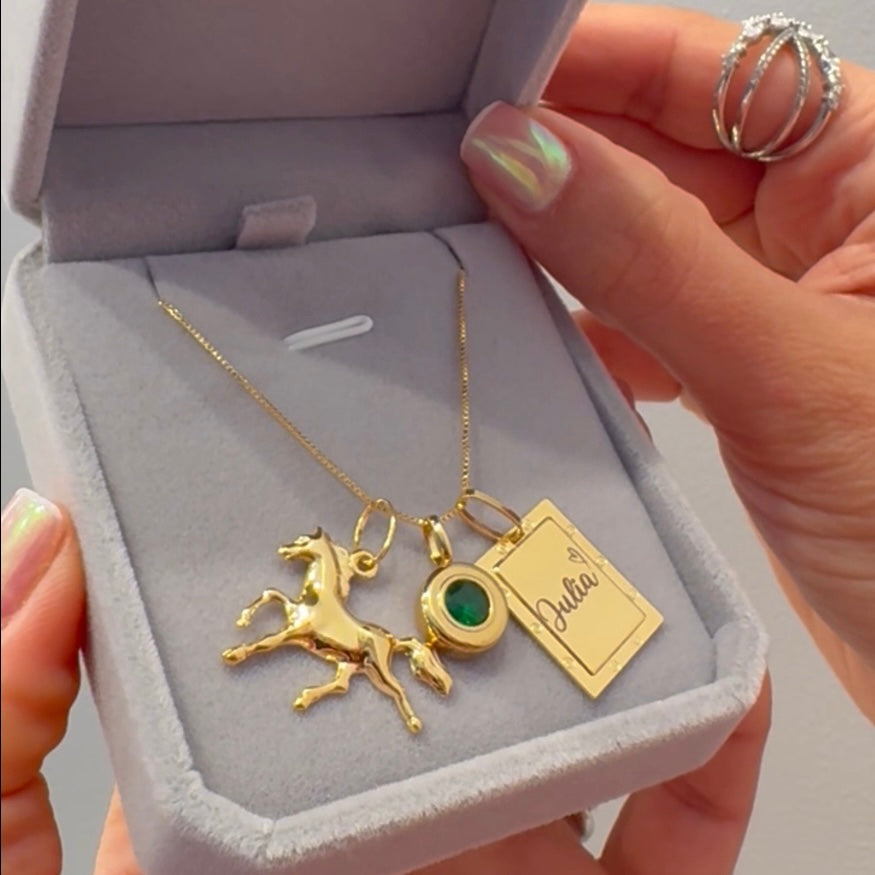 Plain Horse Pendant Necklace [Villa Valentina]