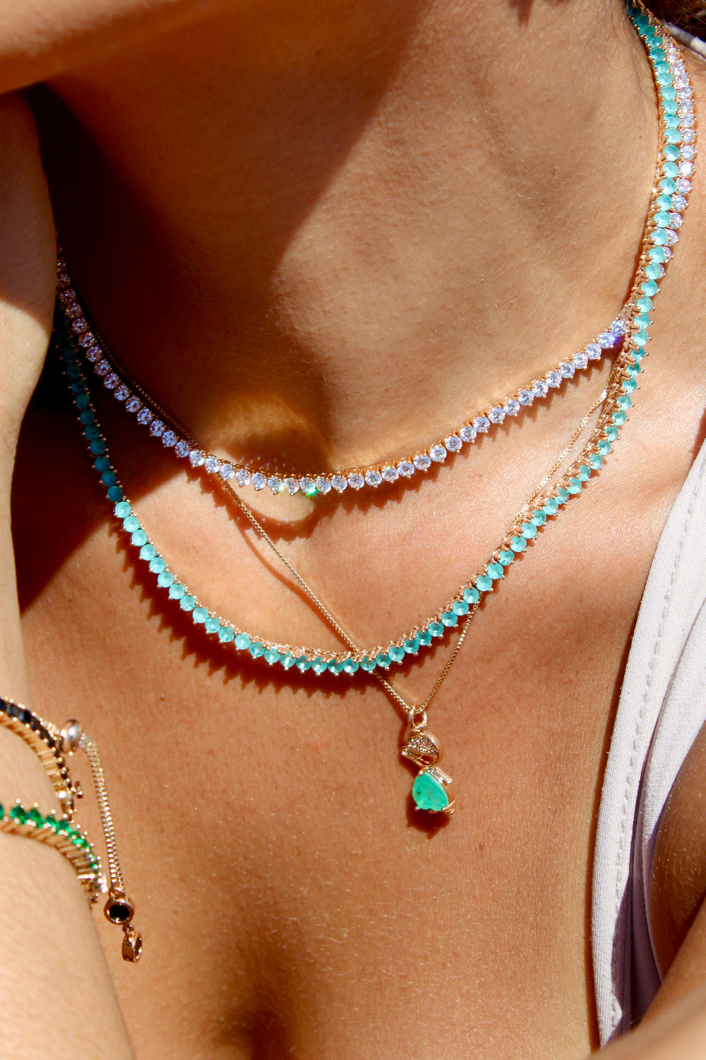 Tourmaline Tennis Necklace [Villa Valentina]