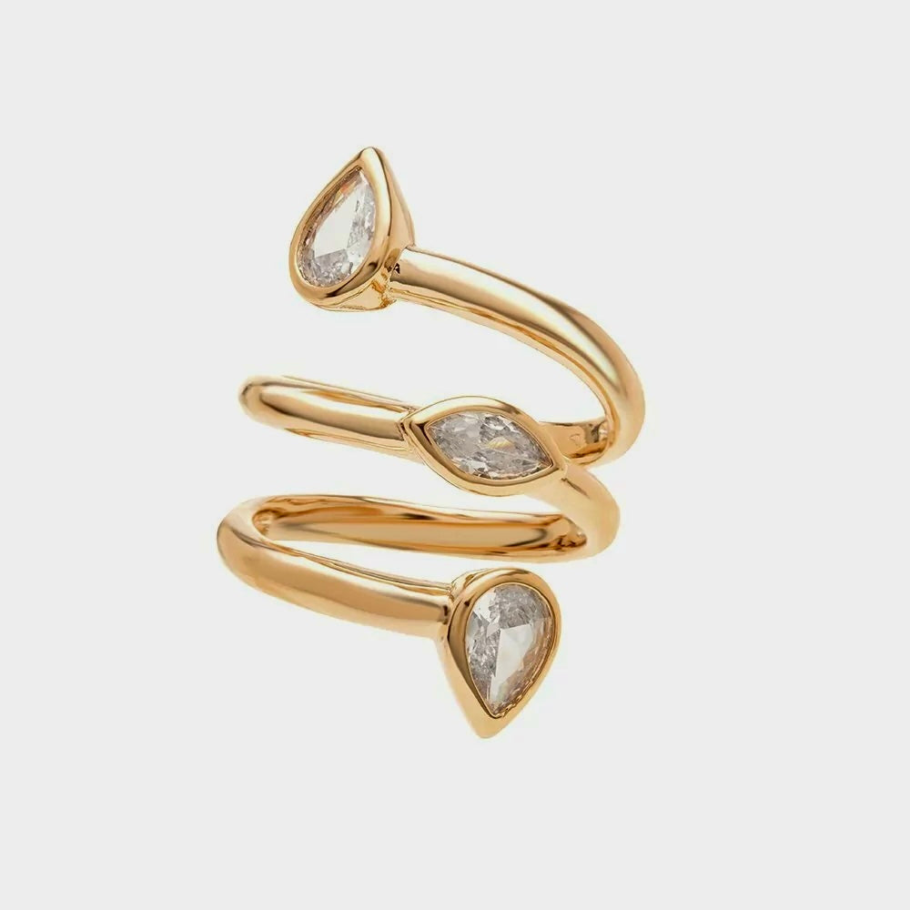 three drop zirconia ring