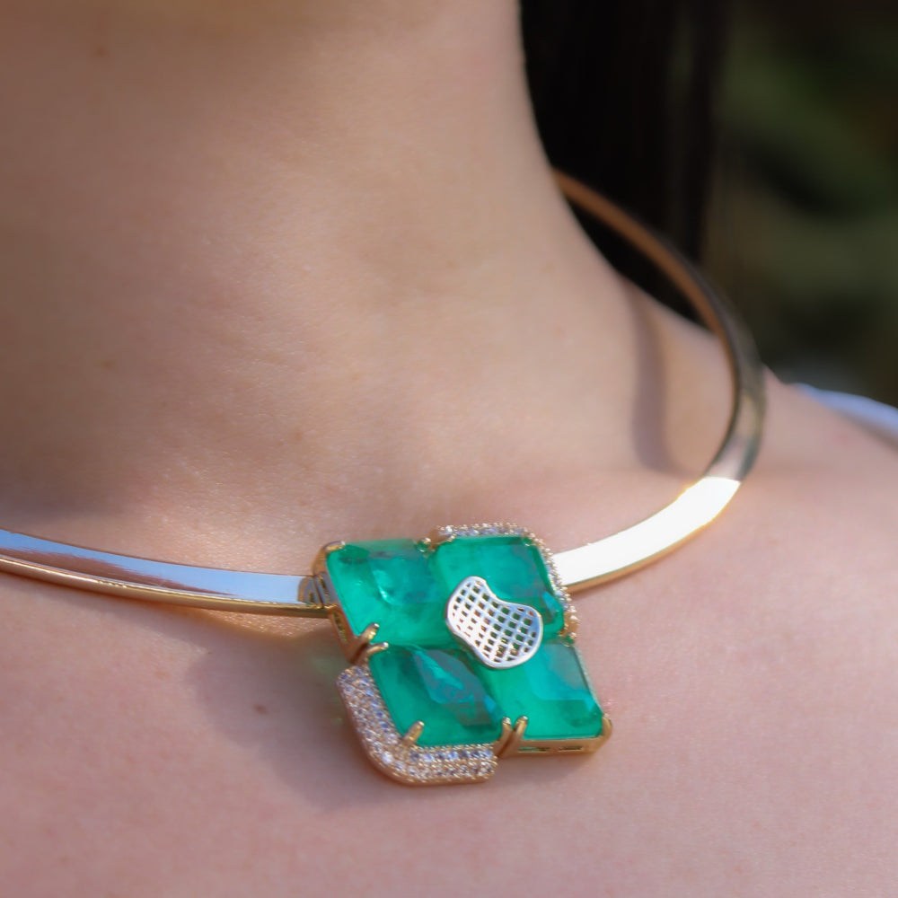 Square Tourmaline Jewellery Set