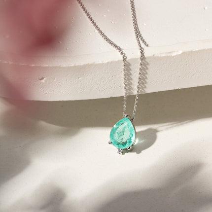 Sterling silver drop tourmaline set