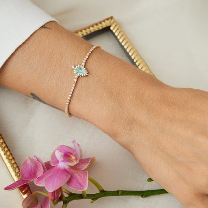 Drop tourmaline bracelet