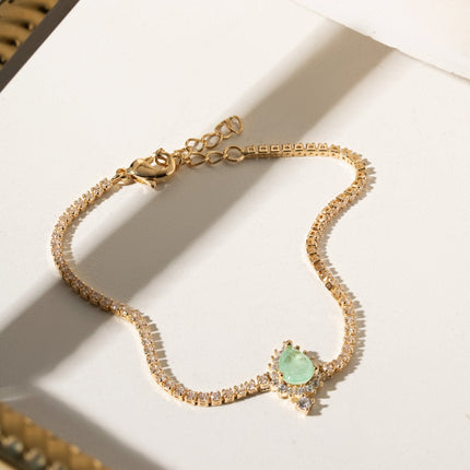 Drop tourmaline bracelet