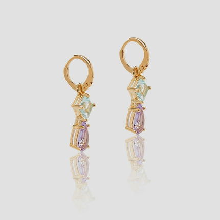 Colourful crystal earrings