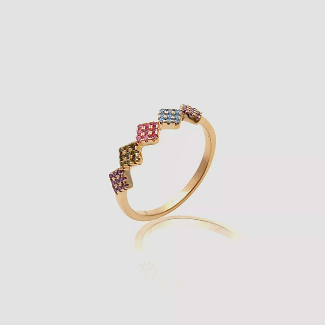 Colourful zirconia ring