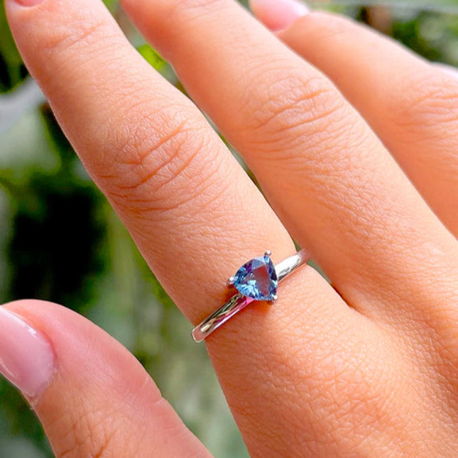 Heart blue sky ring