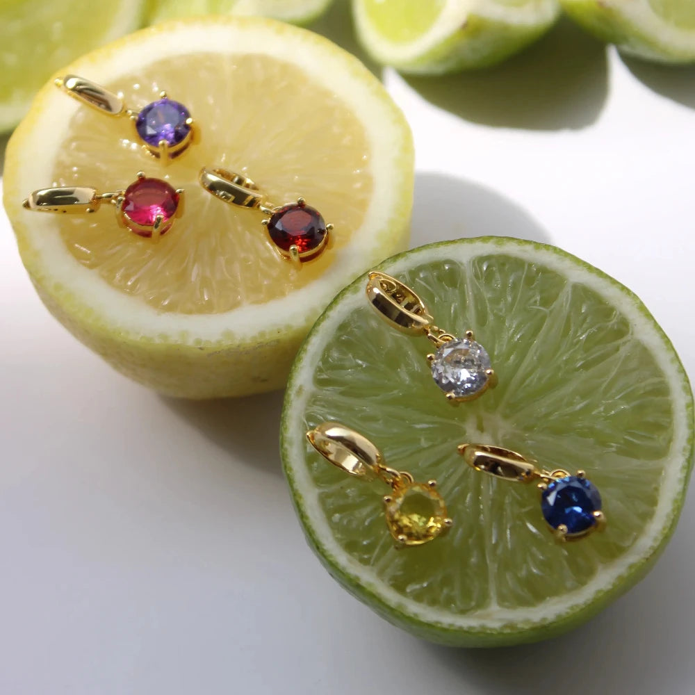 April Birthstone Charm gold Plated [Villa Valentina]