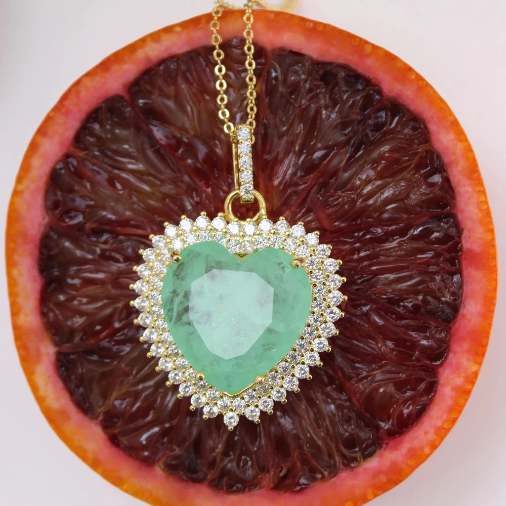 Gold Plated Heart Necklace for women [Villa Valentina]